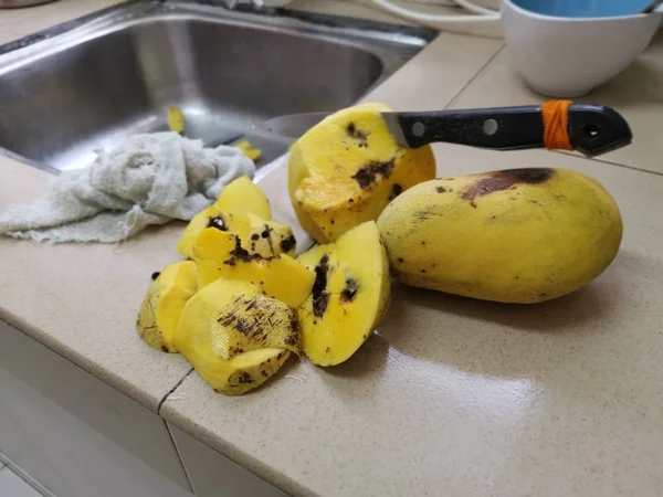 Scène Van Snijmango Die Toevallig Verrot — Stockfoto