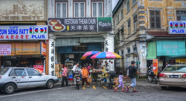 Перак Малайзия Сентября 2019 Года Сцена Типичной Оживленной Китайской Улицы — стоковое фото