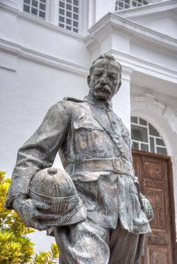 Perak, Malezya. 16. 2019: Robert Sandilands Frowd Walker 'ın Tüzüğü, Malaya Emniyet Müdürü Walker' ın Taiping Müzesi 'nde kamuoyu önünde duran önde gelen şahsiyeti..