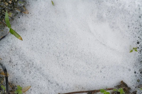 Textura Bublinkové Vody Prádelně Povrchu Země — Stock fotografie