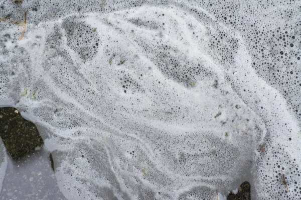 Textura Bublinkové Vody Prádelně Povrchu Země — Stock fotografie