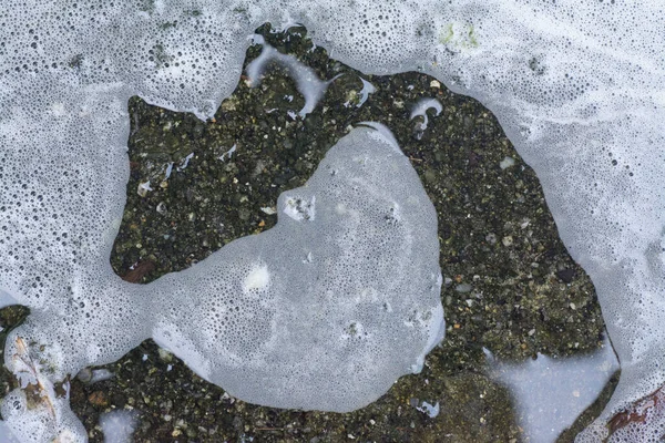 Textura Bublinkové Vody Prádelně Povrchu Země — Stock fotografie