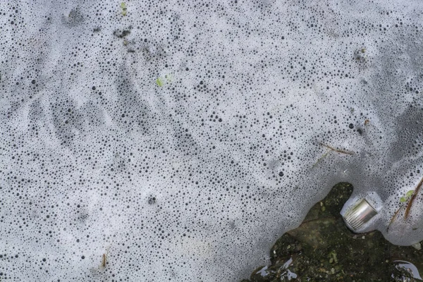 Textuur Van Wasbellenwater Grond — Stockfoto