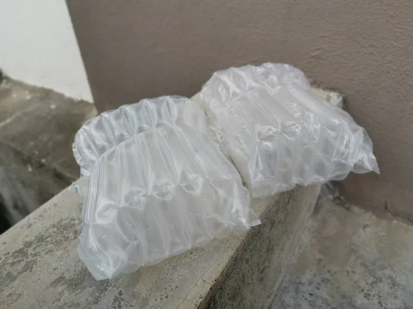 Φουσκωτοί Πλαστικοί Αερόσακοι Για Προστατευτικό Περιτύλιγμα Δεμάτων — Φωτογραφία Αρχείου