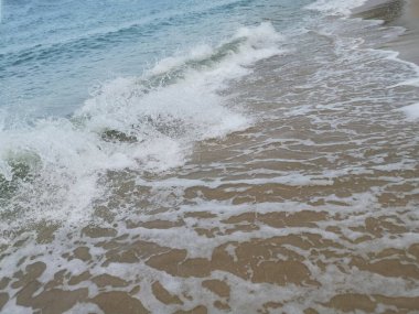 Sahilde deniz dalgaları..