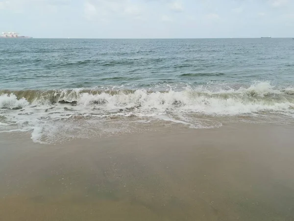 Сцена Морських Хвиль Пляжі — стокове фото