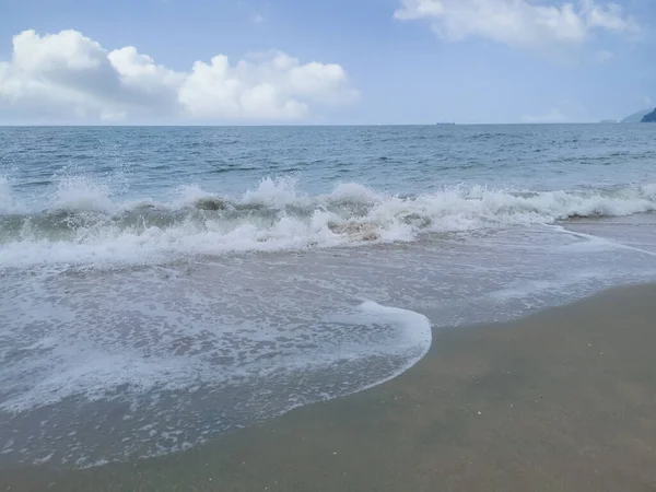 Havsvågor Scen Vid Stranden — Stockfoto