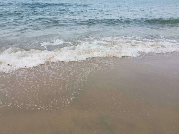 Mar Olas Escena Por Playa — Foto de Stock