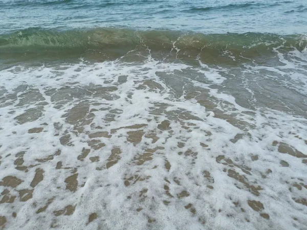 Mar Olas Escena Por Playa — Foto de Stock