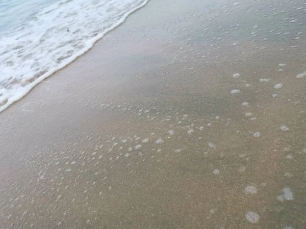 Ondas Mar Cena Pela Praia — Fotografia de Stock