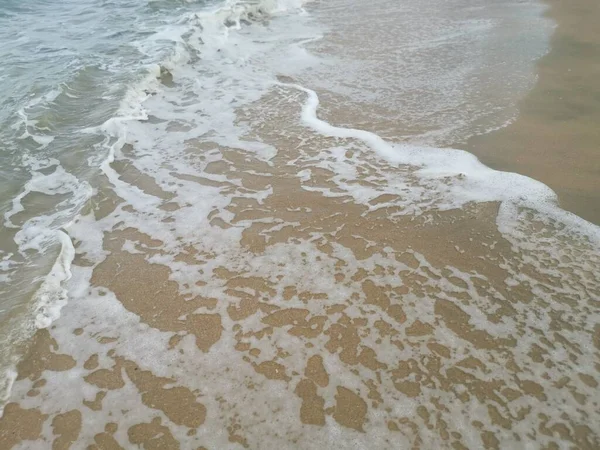 Mar Olas Escena Por Playa — Foto de Stock