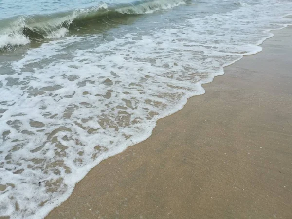 Θάλασσα Κύματα Σκηνή Από Την Παραλία — Φωτογραφία Αρχείου