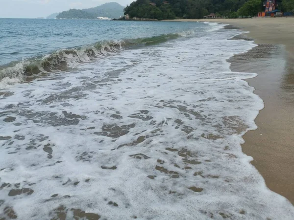 Ombak Laut Adegan Oleh Pantai — Stok Foto