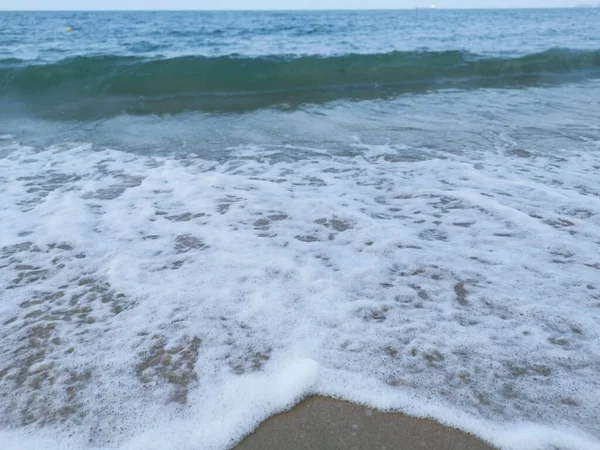 Mar Olas Escena Por Playa — Foto de Stock