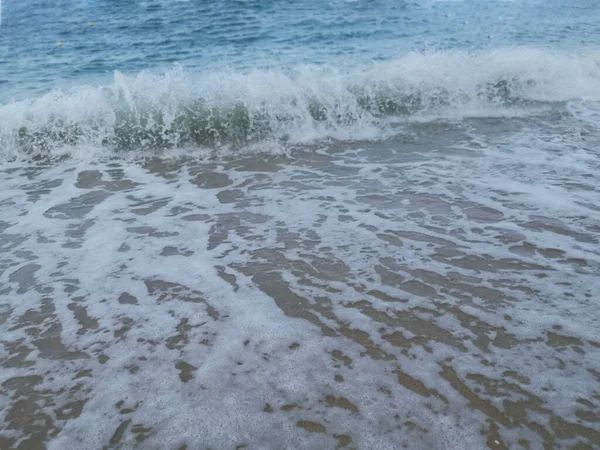Θάλασσα Κύματα Σκηνή Από Την Παραλία — Φωτογραφία Αρχείου