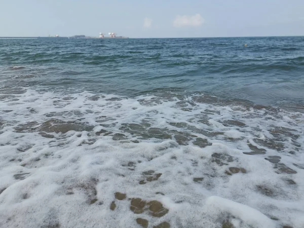 Havet Bølger Scene Ved Stranden - Stock-foto