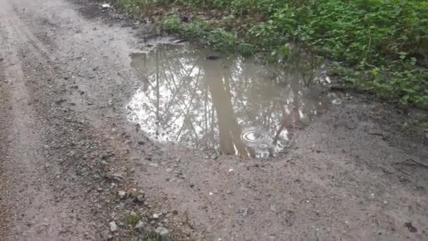 Imágenes Carretera Rural Después Lluvia — Vídeos de Stock