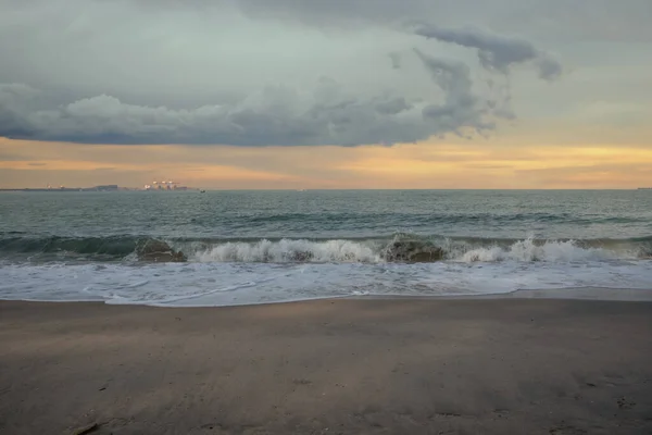 Belo Clima Colorido Paisagem Céu Beira Mar — Fotografia de Stock