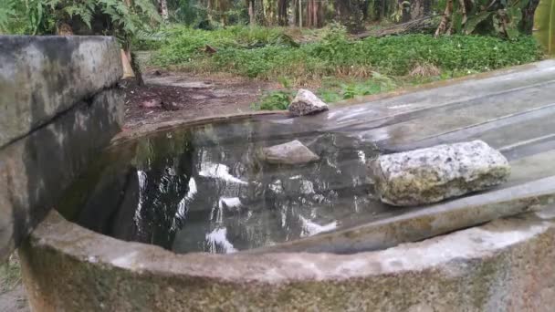 Time Lapse Scène Van Het Oppervlak Regenwater Met Rimpel Plons — Stockvideo