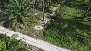 İkametgah evlerinin etrafında uçan bir erkek modelin havadan çekilmiş görüntüleri. İnşaat halindeki küçük boş arazisi var.. 