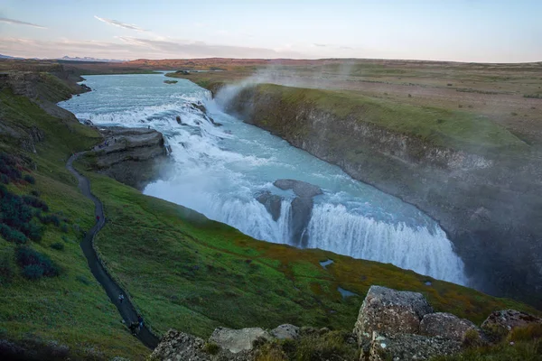 Gullfoss waterval, een van de grootste in IJsland — Stockfoto