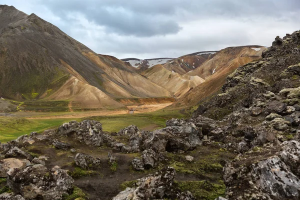Paesaggio fantastico della riserva Landmannalaugar — Foto Stock