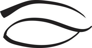 Kapalı bayan göz düz simgesi. Güzellik katalogları, kartvizitler, dergiler tasarımı için vektör illüstrasyon.