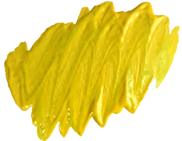 Textura amarela acrílica com pinceladas. ilustração raster para logotipo e banner — Fotografia de Stock