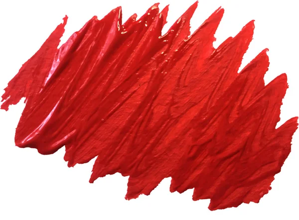Macchia di texture acrilica rossa con pennellate. illustrazione raster per logo e cornice — Foto Stock