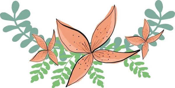 El marco floral de las hojas y las flores sobre el fondo blanco para las felicitaciones, la fiesta, la boda. Ilustración de garabatos vectoriales para el diseño de carteles, tarjetas, invitaciones y pancartas . — Archivo Imágenes Vectoriales