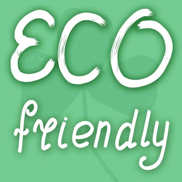 Banner eco friendly con foglia di trifoglio. stampa poster — Foto Stock