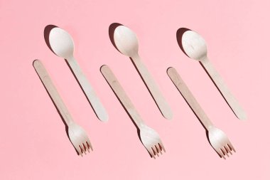 tek kullanımlık plastik çatal, kafe ziyaretçileri için kaşık