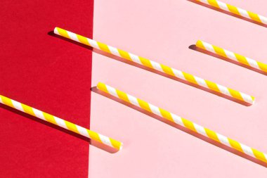 renkli içme pipetleri seti. Tasarım