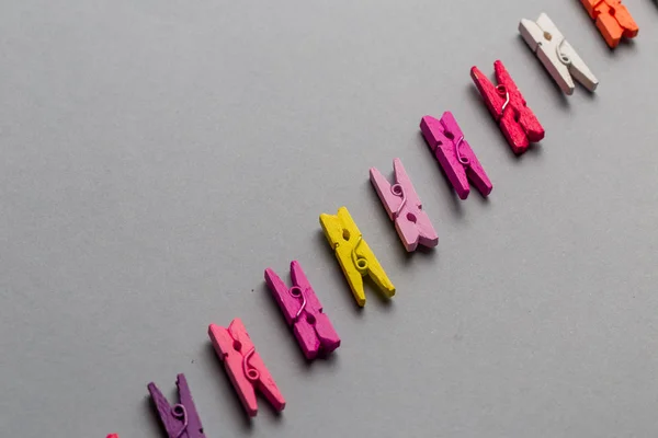 Geometric composition of clothespins, top view — Stock Photo, Image