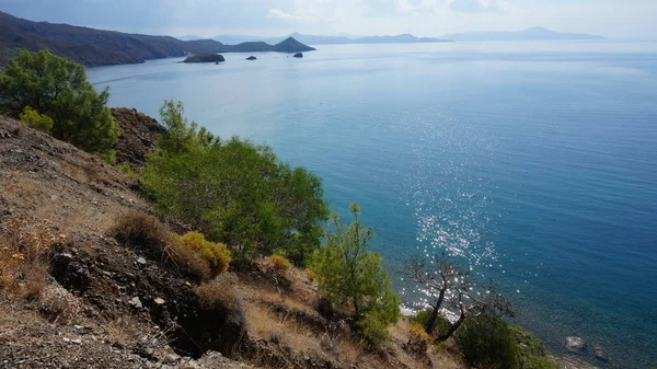 Hermosa bahía de paisaje mediterráneo en Datca Turquía — Foto de Stock