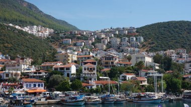 Kaş ya da Türkiye'nin Akdeniz sahil üzerinde Kash limanda