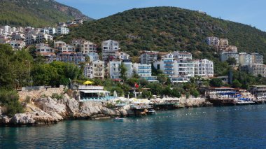 Kaş ya da Türkiye'nin Akdeniz sahil üzerinde Kash limanda