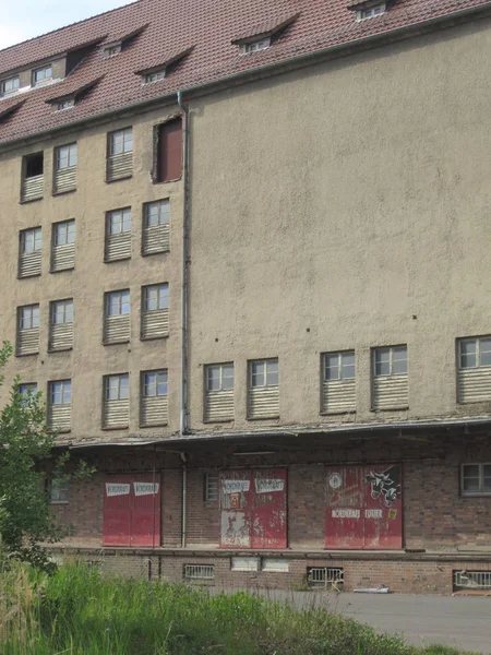 Παλιά εγκαταλελειμμένο κτίριο ύφασμα, nordkraft φούτερ — Φωτογραφία Αρχείου