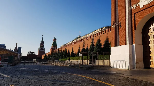 Кремлевские стены на Красной площади, Москва, Россия — стоковое фото