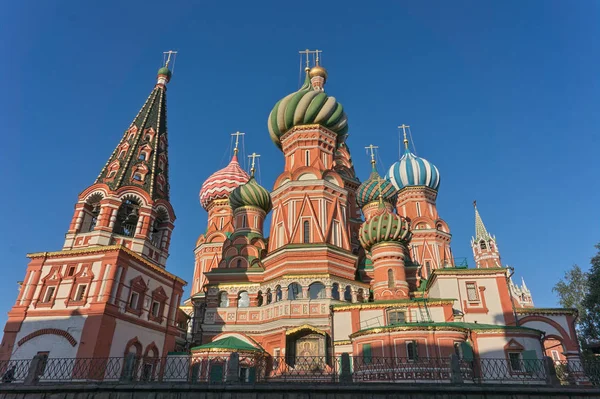 Moscou Russie Place Rouge Vue Sur Cathédrale Basile — Photo