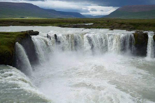 哥达福斯 冰岛最有名的瀑布之一 — 图库照片
