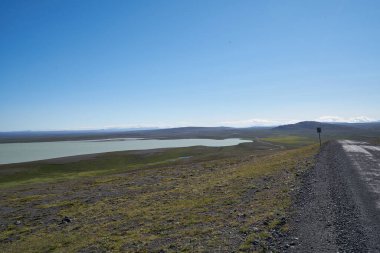 Kjolur Highland Karayolu F35, İzlanda, Avrupa boyunca buzul manzarası