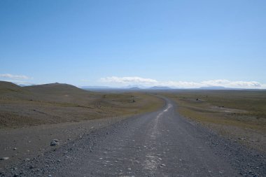 Kjolur Highland Karayolu F35, İzlanda, Avrupa boyunca buzul manzarası