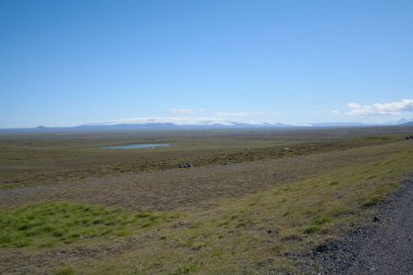 Kjolur Highland Karayolu F35, İzlanda, Avrupa boyunca buzul manzarası