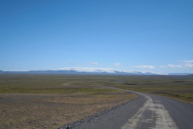 Kjolur Highland Karayolu F35, İzlanda, Avrupa boyunca buzul manzarası