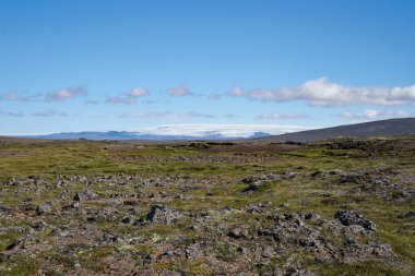 Kjolur Highland Karayolu F35, İzlanda, Avrupa boyunca buzul manzarası