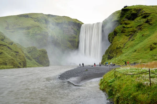 Skogarfoss Vattenfall Södra Island — Stockfoto