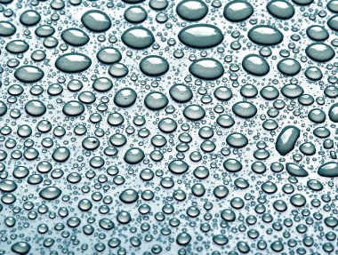 Arkaplanda su damlaları.