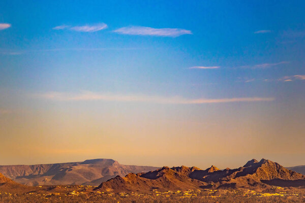 Desert mountains and sky