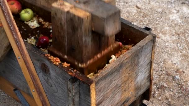 Stary Sposób Wytwarzania Jabłek Jam Crumble — Wideo stockowe